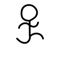 Stickman hand drawing 