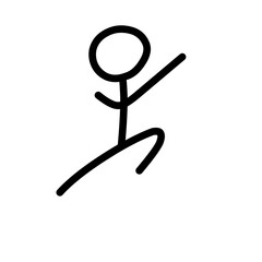 Stickman hand drawing 