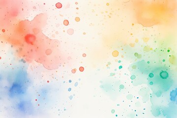 Rainbow blobs watercolor pattern on white background. abstract grunge texture. Generative AI