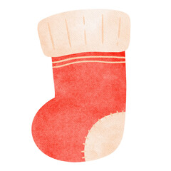 cute red socks watercolor hand drawing