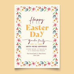 vector vertical poster template for the easter celebration