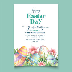 vector vertical poster template for the easter celebration