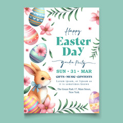 vector vertical poster template for the easter celebration