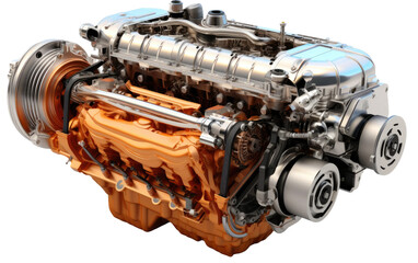 A Realistic Image Illustrating Homogeneous Charge Compression on White or PNG Transparent Background