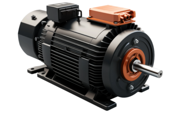 A Realistic Image Showcase of an Inverter Motor on White or PNG Transparent Background