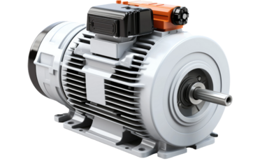 Quiet Revolution Realistic Image Showcase of an Inverter Motor on White or PNG Transparent Background