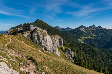 Autumn mountain tour to the Aggenstein and Brentenjoch in the beautiful Tannheimer Tal Austria