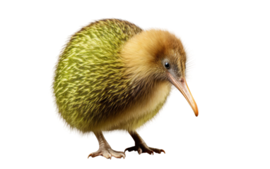 A Realistic Image Showcase of Kiwi bird on White or PNG Transparent Background