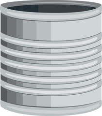 Vector illustration of a tin can. Metal waste.