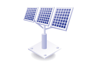 Infographic concept illustration of eco green solar panels electrical energy