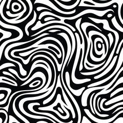 Seamless pattern, abstract doodles, curls, maze, vector background