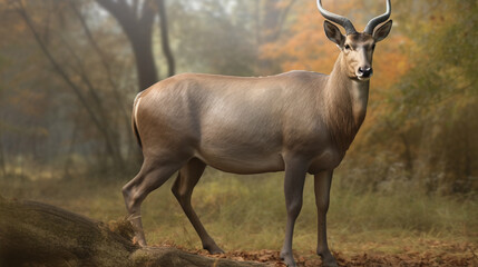 NILGAI The largest Asian Antelope captured in India. generative ai