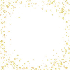 Gold sparkling star confetti.
