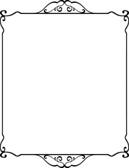 vector frames black on a white background