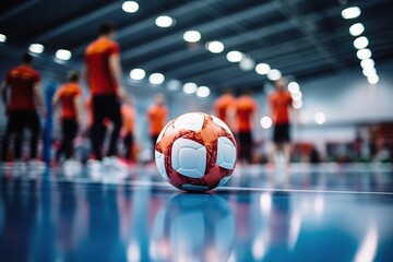 Futsal is a football-based game played on a hardcourt - obrazy, fototapety, plakaty