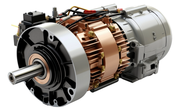 Exploring the Sustainable Energy Potential of the Reluctance Motor in a Realistic Image on White or PNG Tarnsparent Background