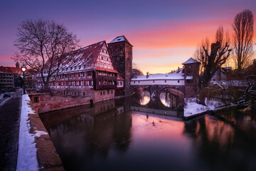 Morgenlicht in Nürnberg, Bayern