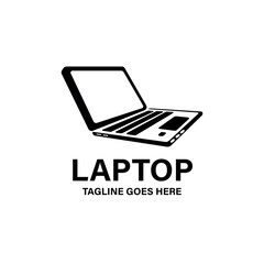 laptop computer with a text