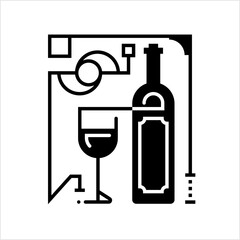 Wine Bottle Glass Icon Y_2311003