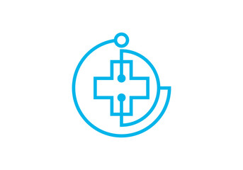 stethoscope logo healthcare and medical design vector illustration	
