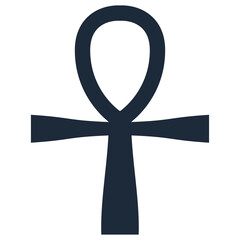 Coptic cross ankh navy color icon isolated on white background. - obrazy, fototapety, plakaty