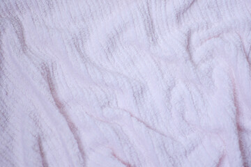 Obraz premium pink soft towel background with folds, pink soft texture of cotton towel