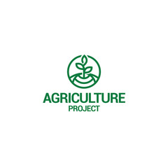 Flat AGRICULTURE PROJECT Plants Leaf logo design 