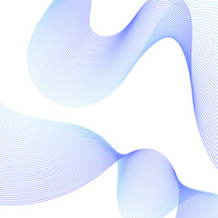 Abstract background with lines. Vector background with waves. Background for music album, poster, card, advertisement. Element for design isolated on white. Blue, water, ocean, sea, river, lake