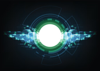 abstract technology background with circles