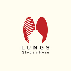 Lungs health logo icon vector illustration design