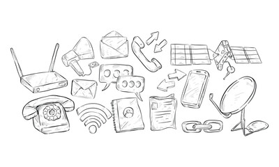 Communication handdrawn collection