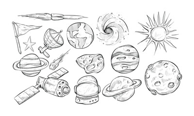 Space handdrawn collection