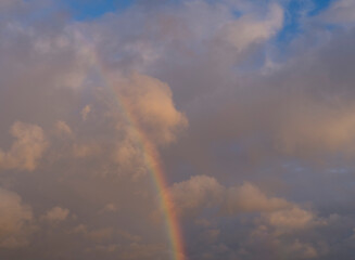 Fototapeta na wymiar rainbow and blue sky 