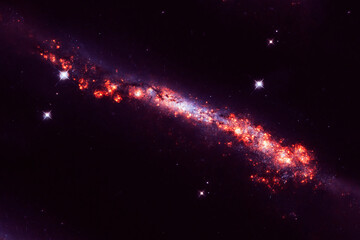 Bright cosmic nebula. Elements of this image furnished by NASA