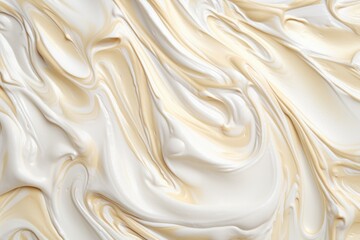 Fototapeta premium macro texture swirl of white vanilla ice cream.