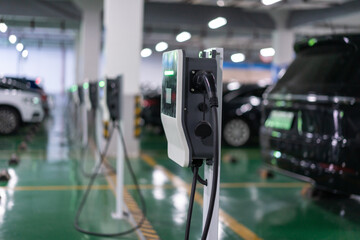 Electric vehicle charging pile in shopping mall