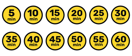 Set of speed limit icons. Vector illustration isolated on white background.