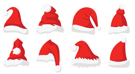 set of Santa Claus hats, Santa's Hat Christmas Collection