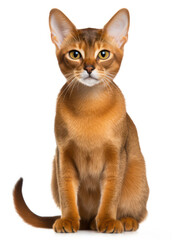 Abyssinian Cat Studio Shot Isolated on Clear Background