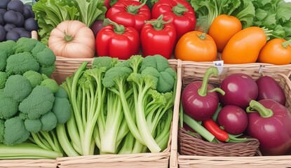 Fresh and organic vegetables at farmers market2-enhance