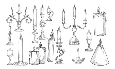 candle handdrawn collection