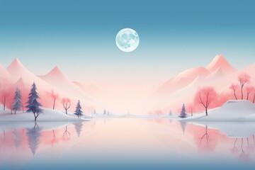 Frosty Morning Landscapes - Generative AI - obrazy, fototapety, plakaty