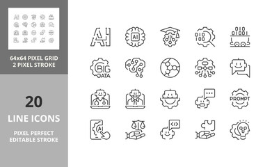 AI 64px and 256px editable vector set