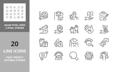 CSR 64px and 256px editable vector set