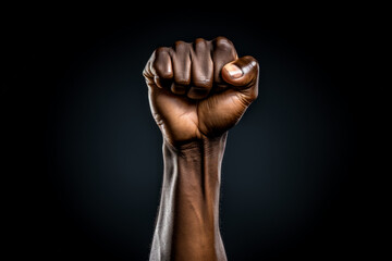 Raised fist symbolizes Black Lives Matter protest solidarity 