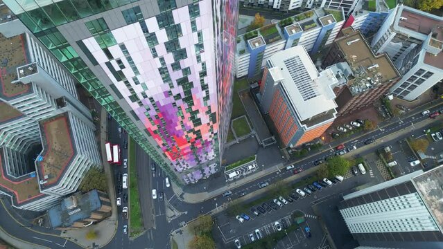 Aerial View of Buildings at Central West Croydon London City of England United Kingdom