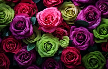 Vibrant Red Roses: An Artful Celebration of Nature's Beauty Generative AI