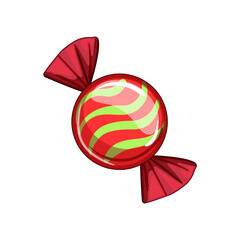 stick candy cartoon. dessert lollipop, tasty sugar, confectionery realistic stick candy sign. isolated symbol vector illustration