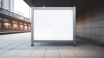 Large blank advertising poster, billboard banner mockup