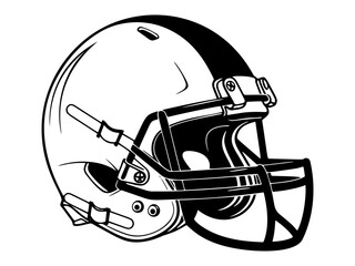 Football Helmet Logo Monochrome Sport Design  © Maria